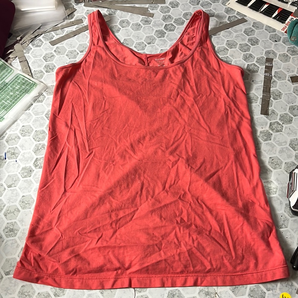 Old Navy Medium Pink Fitted Tank Top